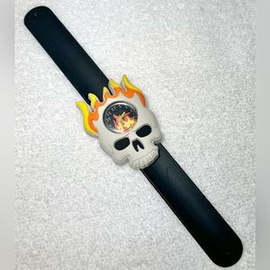Flaming skull kids slap watch. New!